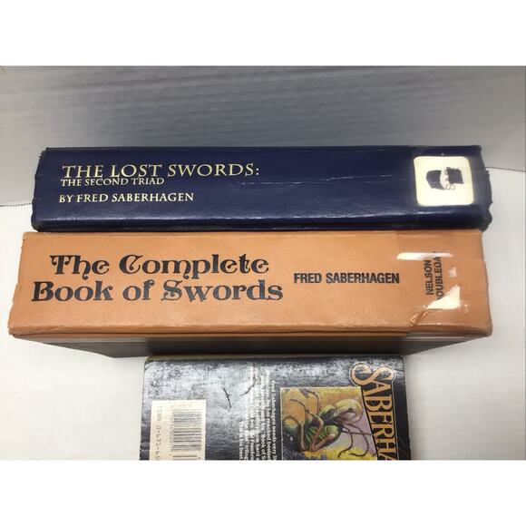Saberhagen 5 Bks Complete Book of Swords Lost Swords Veils of Azlaroc Reader Lot - Picture 4 of 4